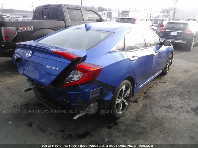 2HGFC1F96GH644154 - 2016 HONDA CIVIC TOURING BLUE photo 4