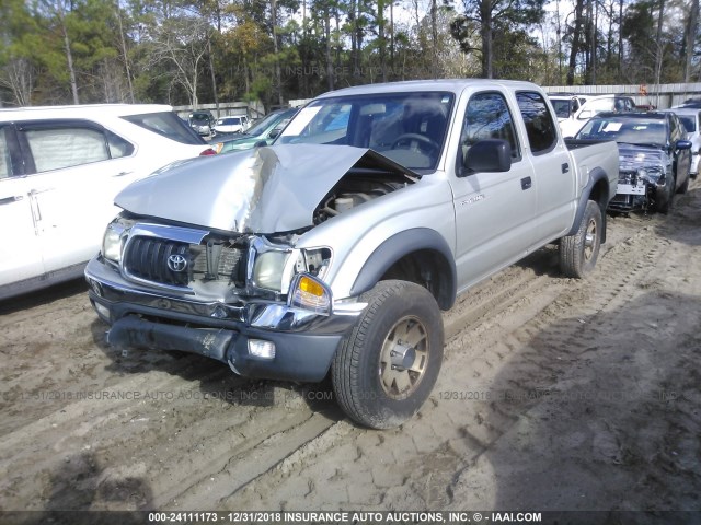 5TEGN92N33Z272429 - 2003 TOYOTA TACOMA DOUBLE CAB PRERUNNER GRAY photo 2