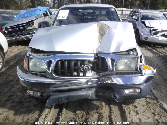 5TEGN92N33Z272429 - 2003 TOYOTA TACOMA DOUBLE CAB PRERUNNER GRAY photo 6