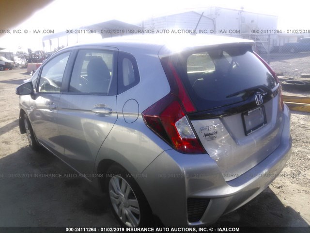 JHMGK5H58HS000509 - 2017 HONDA FIT LX SILVER photo 3