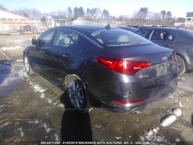 KNAGN4A62B5142122 - 2011 KIA OPTIMA EX/SX GRAY photo 3