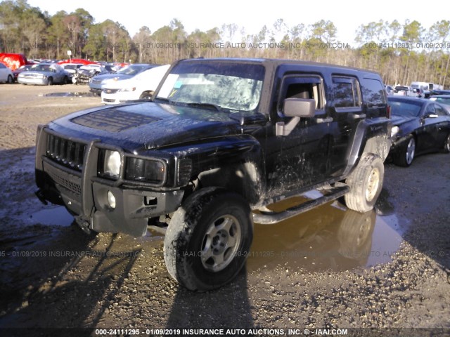 5GTDN13EX78251242 - 2007 HUMMER H3 BLACK photo 2