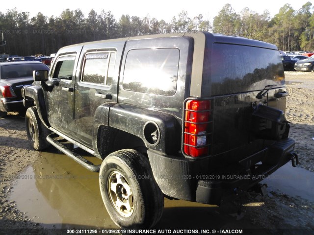 5GTDN13EX78251242 - 2007 HUMMER H3 BLACK photo 3