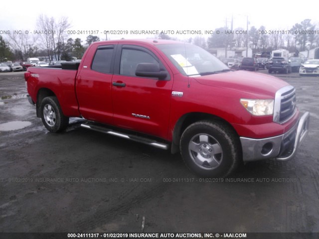 5TFUY5F13AX131004 - 2010 TOYOTA TUNDRA DOUBLE CAB SR5 RED photo 1