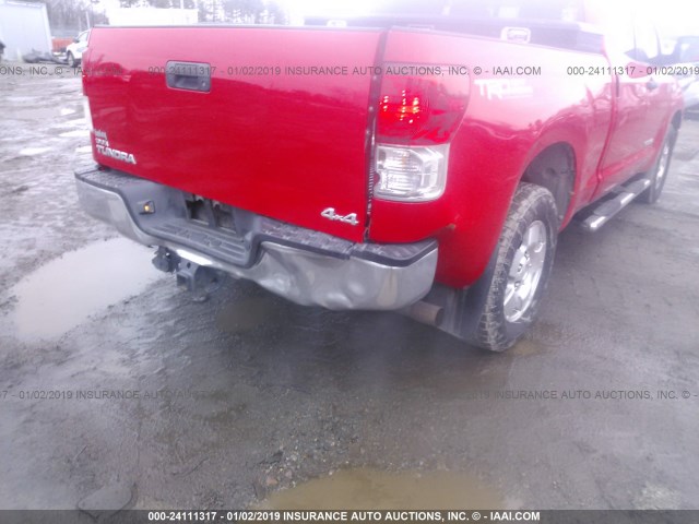 5TFUY5F13AX131004 - 2010 TOYOTA TUNDRA DOUBLE CAB SR5 RED photo 6