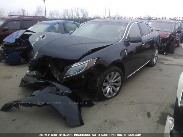 1LNHL9DK1DG604367 - 2013 LINCOLN MKS BLACK photo 2