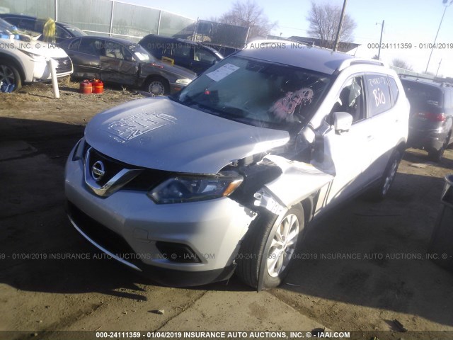 JN8AT2MV2GW140155 - 2016 NISSAN ROGUE S/SL/SV SILVER photo 2