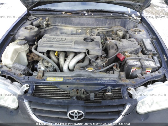 2T1BR12E92C565966 - 2002 TOYOTA COROLLA CE/LE/S BLUE photo 10