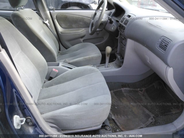 2T1BR12E92C565966 - 2002 TOYOTA COROLLA CE/LE/S BLUE photo 5