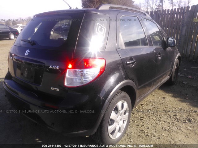 JS2YB5A35A6302424 - 2010 SUZUKI SX4 BLACK photo 4