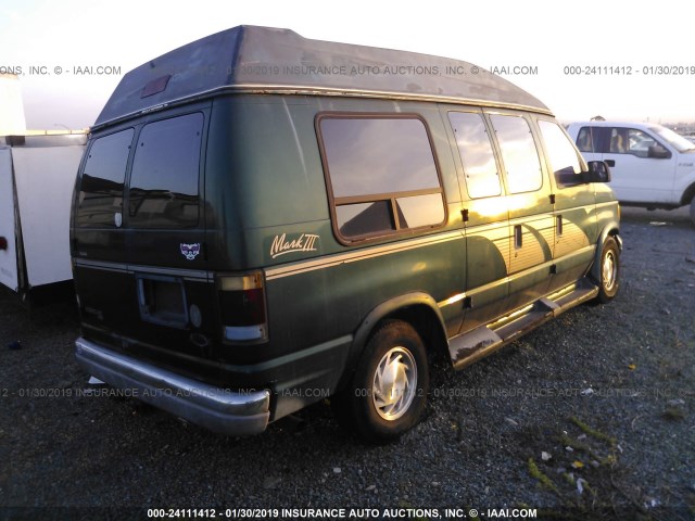 1FDEE14N7RHA88218 - 1994 FORD ECONOLINE E150 VAN GREEN photo 4