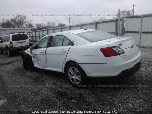 1FAHP2MK4EG180156 - 2014 FORD TAURUS POLICE INTERCEPTOR WHITE photo 3