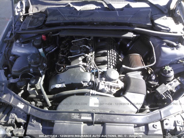 WBAKG1C50BE617886 - 2011 BMW 335 IS GRAY photo 10