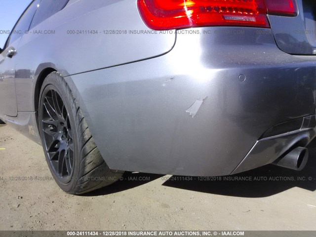 WBAKG1C50BE617886 - 2011 BMW 335 IS GRAY photo 6