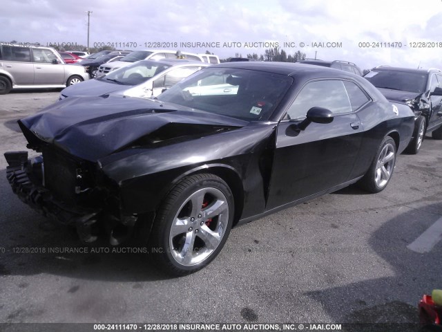 2C3CDYAG2DH673213 - 2013 DODGE CHALLENGER SXT BLACK photo 2