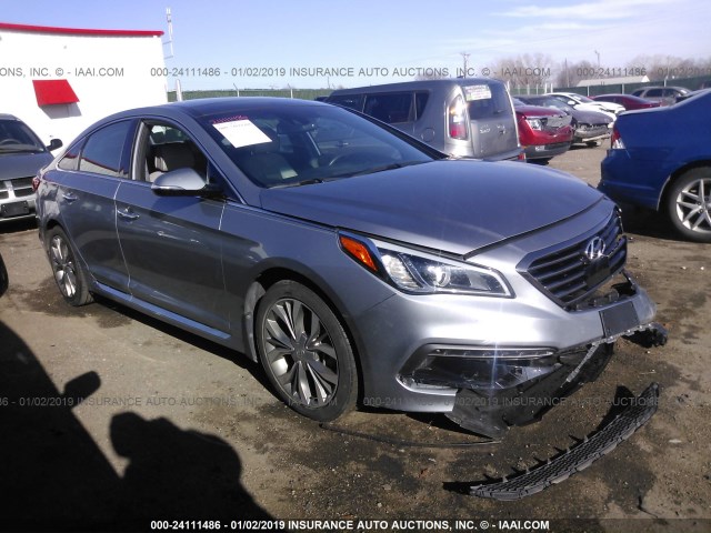 5NPE34AB5FH151500 - 2015 HYUNDAI SONATA SPORT/LIMITED SILVER photo 1