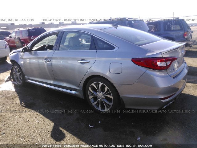 5NPE34AB5FH151500 - 2015 HYUNDAI SONATA SPORT/LIMITED SILVER photo 3