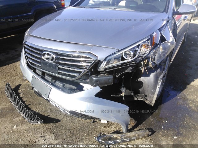 5NPE34AB5FH151500 - 2015 HYUNDAI SONATA SPORT/LIMITED SILVER photo 6