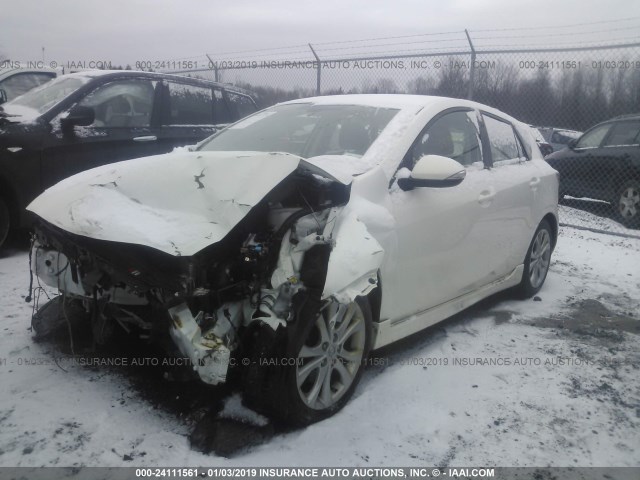 JM1BL1H64A1181565 - 2010 MAZDA 3 S WHITE photo 2