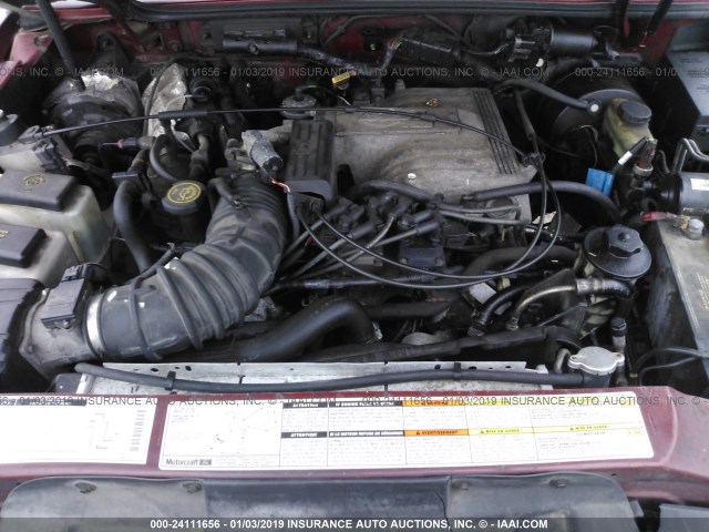 4M2DU55P3VUJ66290 - 1997 MERCURY MOUNTAINEER  RED photo 10