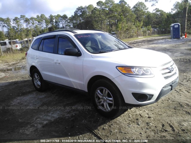 5XYZG3AB6CG108304 - 2012 HYUNDAI SANTA FE GLS WHITE photo 1