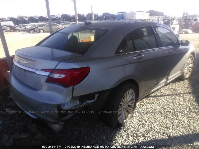 1C3CCBAB8DN670974 - 2013 CHRYSLER 200 LX SILVER photo 4