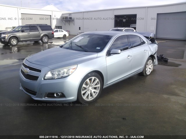 1G11E5SA5DU120473 - 2013 CHEVROLET MALIBU 2LT Light Blue photo 2