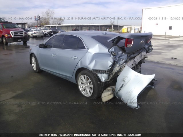 1G11E5SA5DU120473 - 2013 CHEVROLET MALIBU 2LT Light Blue photo 3