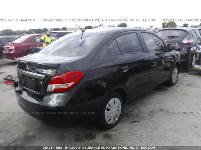 ML32F3FJ2HHF12497 - 2017 MITSUBISHI MIRAGE G4 ES BLACK photo 4