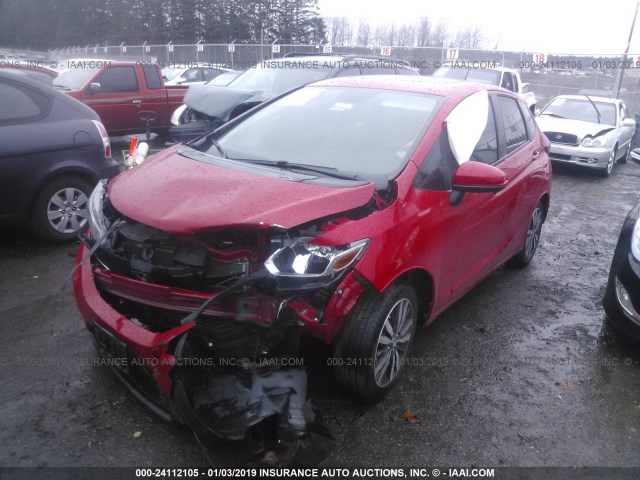 JHMGK5H7XGS014623 - 2016 HONDA FIT EX/EXL RED photo 2