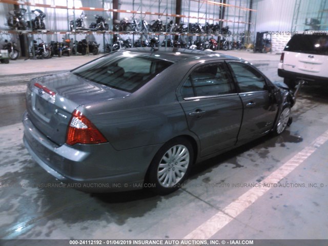 3FADP0L36AR212279 - 2010 FORD FUSION HYBRID SILVER photo 4