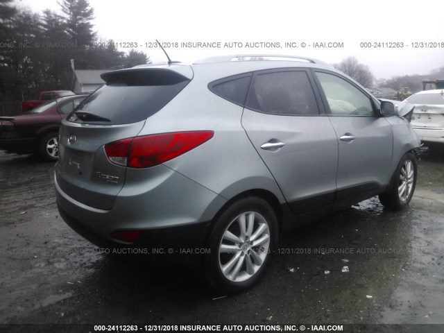 KM8JU3AC4BU129322 - 2011 HYUNDAI TUCSON GLS/LIMITED 银色 照片 4
