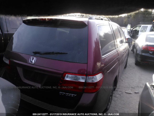 5FNRL38645B039062 - 2005 HONDA ODYSSEY EXL RED photo 4