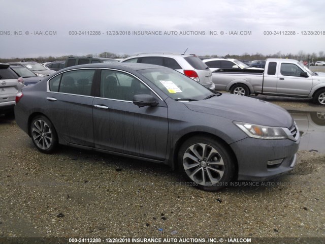 1HGCR3F86DA042949 - 2013 HONDA ACCORD EXL GRAY photo 1