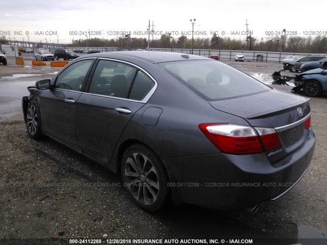 1HGCR3F86DA042949 - 2013 HONDA ACCORD EXL GRAY photo 3