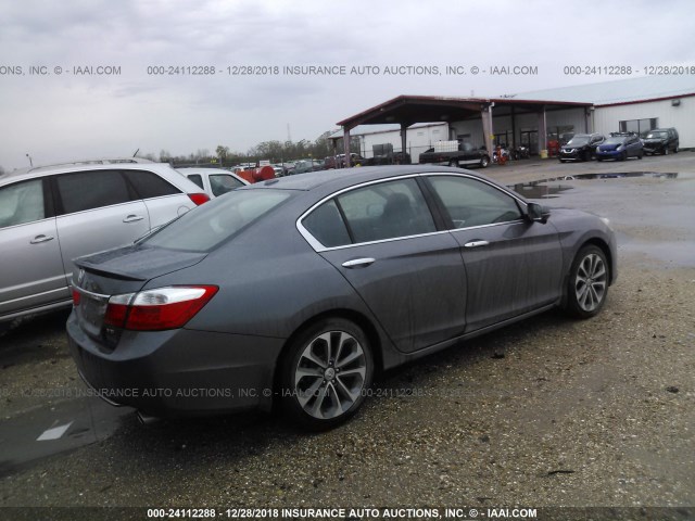 1HGCR3F86DA042949 - 2013 HONDA ACCORD EXL GRAY photo 4