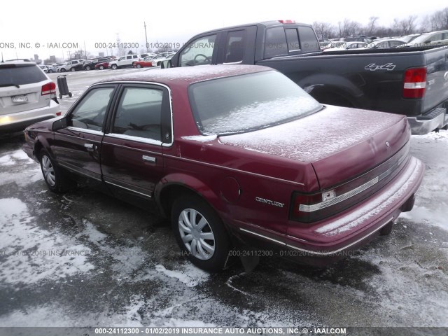 1G4AG55M3T6456001 - 1996 BUICK CENTURY SPECIAL/CUSTOM/LIMITED MAROON photo 3