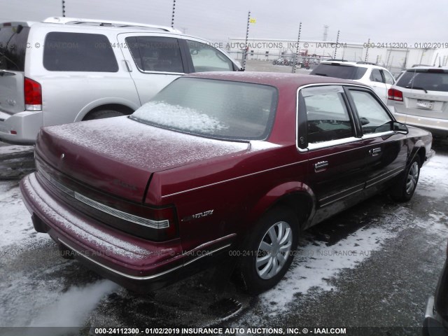 1G4AG55M3T6456001 - 1996 BUICK CENTURY SPECIAL/CUSTOM/LIMITED MAROON photo 4