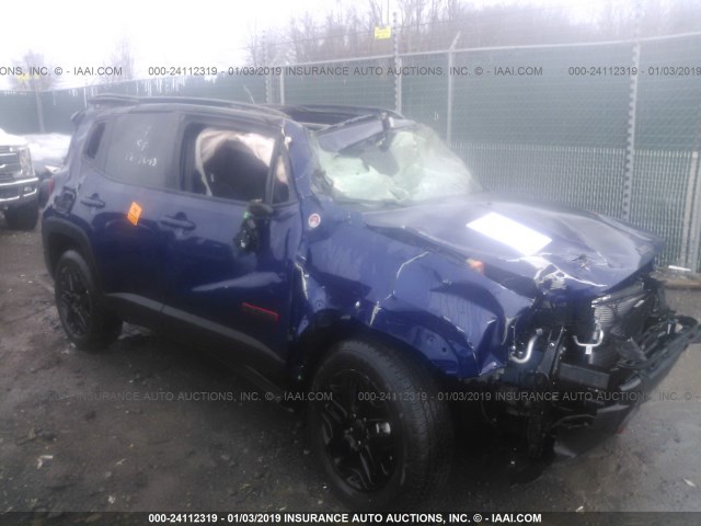 ZACCJBCB0JPH18808 - 2018 JEEP RENEGADE TRAILHAWK BLUE photo 1