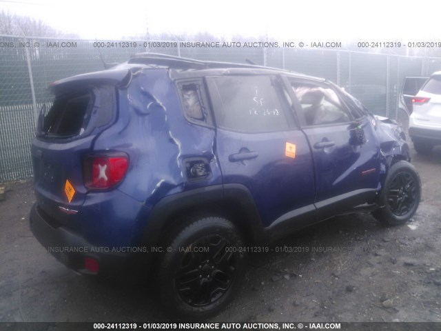 ZACCJBCB0JPH18808 - 2018 JEEP RENEGADE TRAILHAWK BLUE photo 4