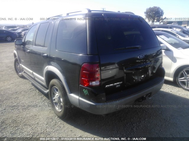 1FMZU63K92ZC54831 - 2002 FORD EXPLORER XLT BLACK photo 3