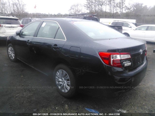 4T4BF1FK1ER354648 - 2014 TOYOTA CAMRY L/SE/LE/XLE Dark Blue photo 3