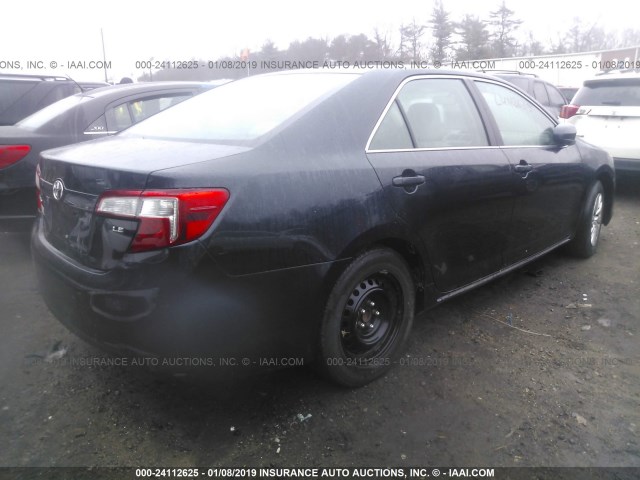 4T4BF1FK1ER354648 - 2014 TOYOTA CAMRY L/SE/LE/XLE Dark Blue photo 4