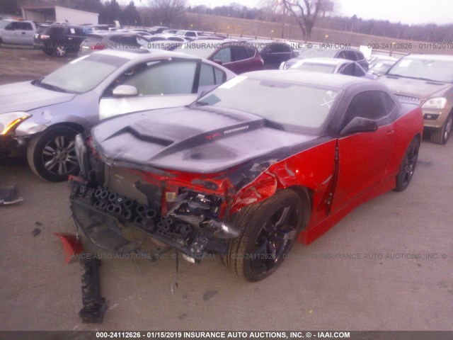 2G1FT1EW3C9146304 - 2012 CHEVROLET CAMARO 2SS ORANGE photo 2