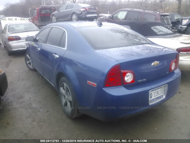 1G1ZC5E07CF328272 - 2012 CHEVROLET MALIBU 1LT BLUE photo 3