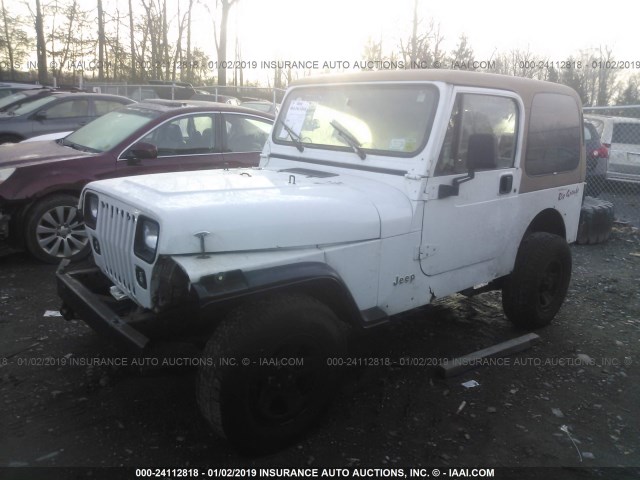 1J4FY19P3SP310768 - 1995 JEEP WRANGLER / YJ S/RIO GRANDE WHITE photo 2