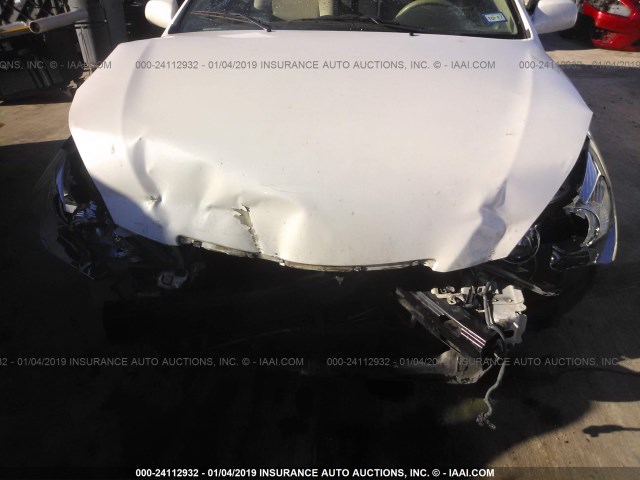 4T1CA30P57U122540 - 2007 TOYOTA CAMRY SOLARA SE/SLE WHITE photo 6