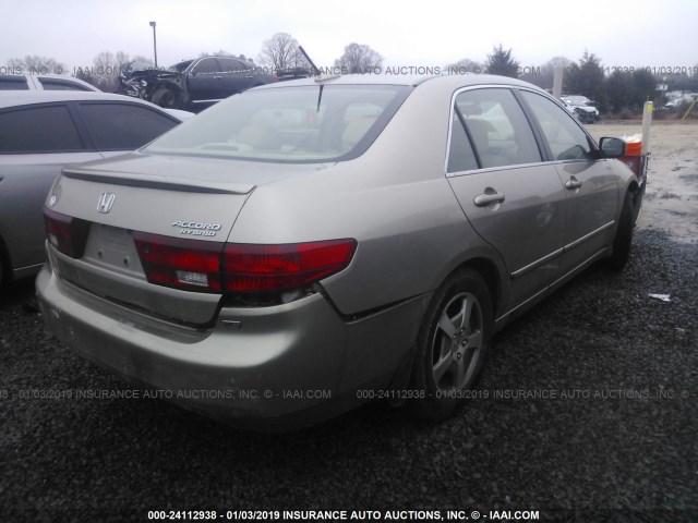 JHMCN36405C000319 - 2005 HONDA ACCORD HYBRID TAN photo 4