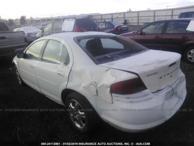 1B3EL46T95N674455 - 2005 DODGE STRATUS SXT WHITE photo 3