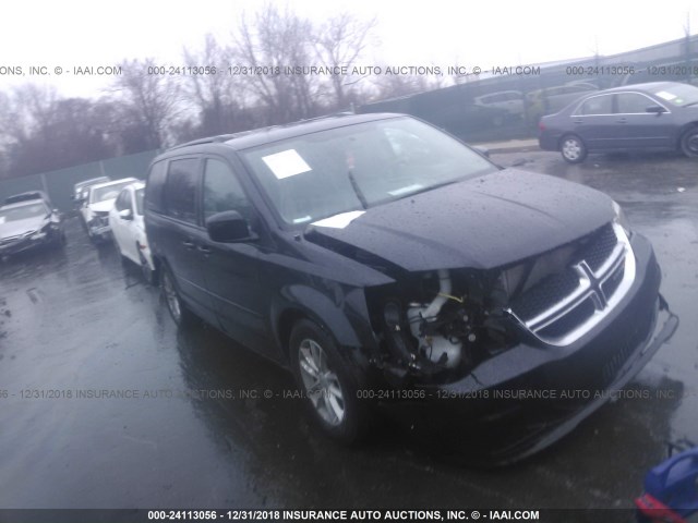 2C4RDGCG2ER477068 - 2014 DODGE GRAND CARAVAN SXT BLACK photo 1